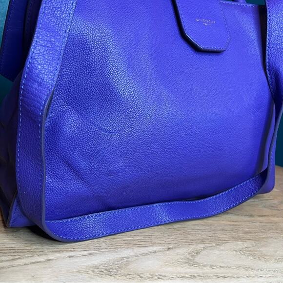 Givenchy Obsedia Medium Flap Pebbled Calfskin Satchel Purse Bag Concord Purple - Picture 4 of 15